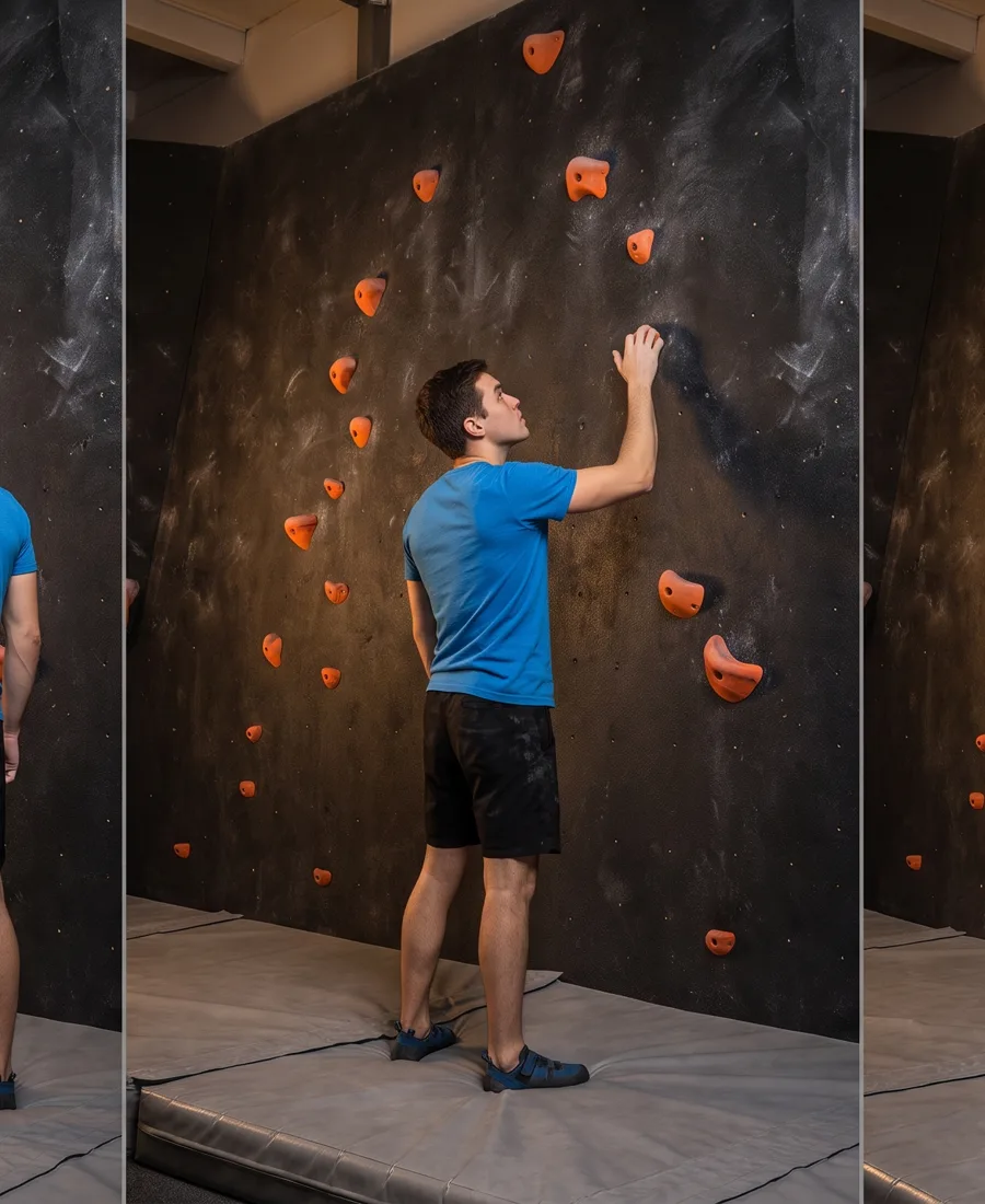 Climber on a wall — visual technique review