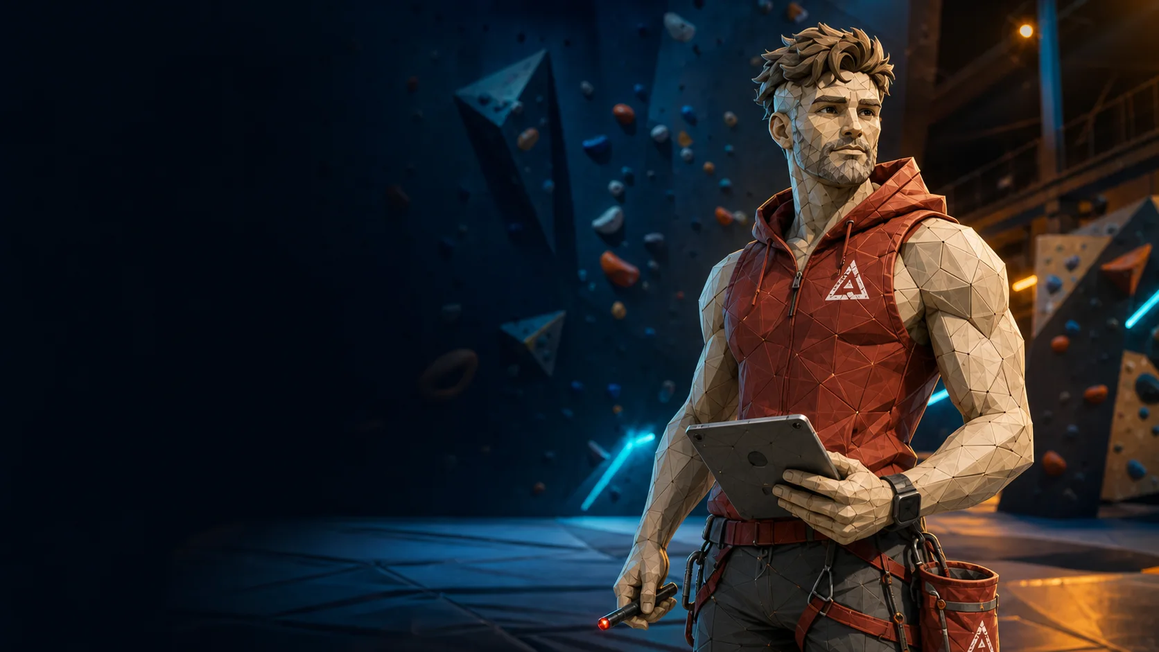 Тренер Climb B³ AI на скалодроме